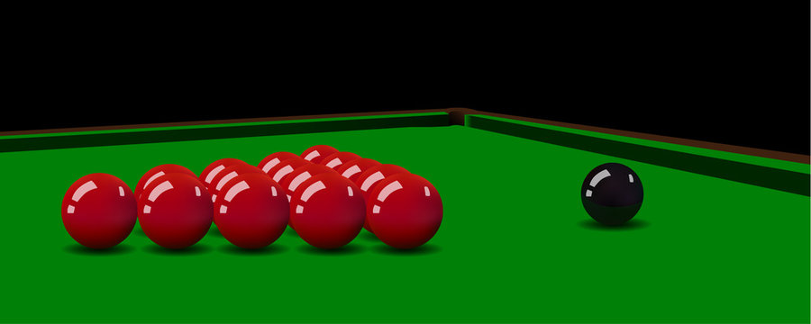 Snooker Balls On The Table.