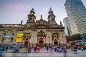 Obraz premium Plaza de las Armas square in Santiago