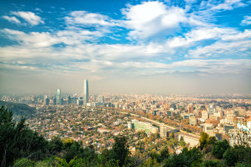 Fototapeta premium The skyline of Santiago in Chile