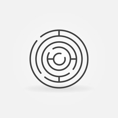 Circle maze linear icon