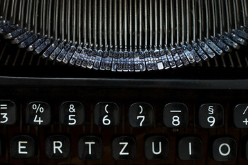 Schreibmaschine - Nahaufnahme von oben