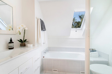 Modern bathroom in luxury apartment
