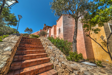 Picturesque stairs in Sardinia