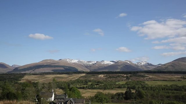Snow topped mountains Ben Nevis Scotland UK Grampians Scottish Highlands
