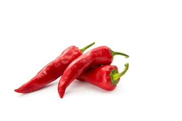 Fotobehang Chili pepper isolated on white background © malika21