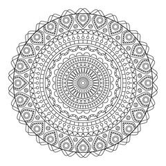 Floral mandala, vector illustration
