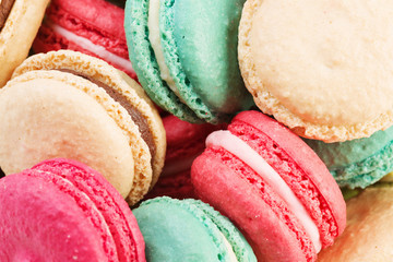 Set of delicious macaroons