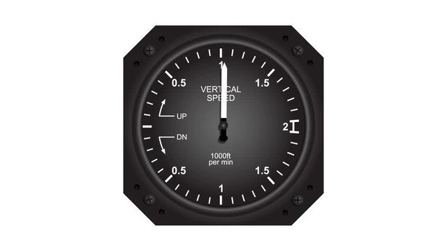 Aircraft vertical speed indicator animated video
