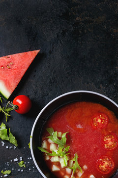 Watermelon and tomato gazpacho