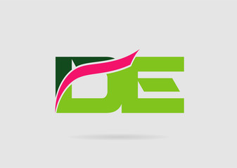 DE company linked letter logo
