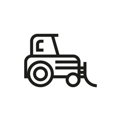 Tractor icon on white background