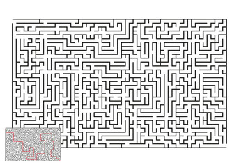 Large Vector Maze with Answer