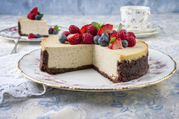 New York Cheesecake mit Früchten