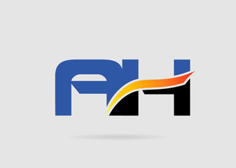A and H logo vector

