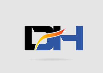 D and H logo vector
