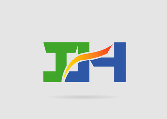 i and H logo vector
