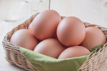 egg on wooden background
