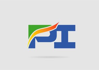 PI company linked letter logo
