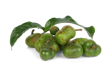 tea seeds on white background