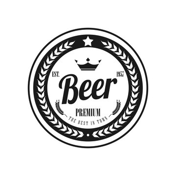 Beer Label. Logo for the pub and restaurant.