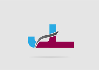 JL Logo. Vector Graphic Branding Letter Element
