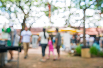 Blurred image of street market