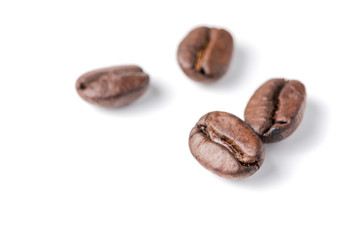 coffee beans isolated on white