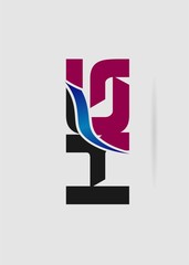 HG Logo. Vector Graphic Branding Letter Element
