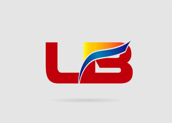Letter L and B logo vector
