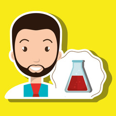 doctor laboratory tube chemistry vector illustration graphic