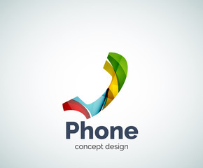 Retro phone logo template