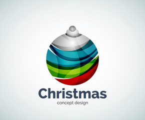 Fototapeta premium Vector Christmas ball logo template