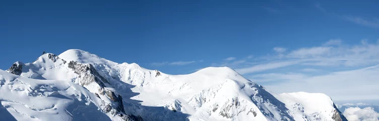 Papier peint photo autocollant rond Mont Blanc Mont Blanc skyline