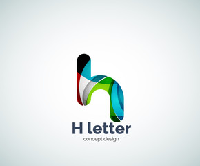 Abstract H geometric letter logo template