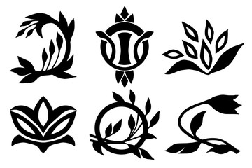 Calligraphic design elements set, vector. 