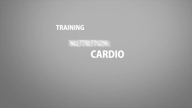 Personal trainer buzzword kinetic animation