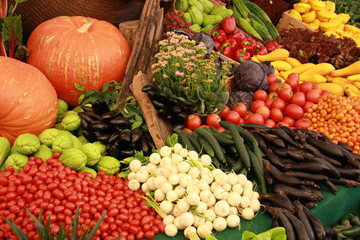 Fruits and veggies in the market 