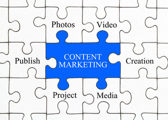 Content Marketing Puzzle Concept