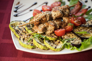 Grilled kebab pork meat