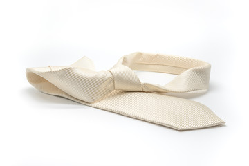 luxury striped necktie isolate on white