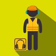 avatar worker protection tool vector illustration design