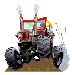 Cartoon Monster Truck. Available EPS-10 vector formats separated by groups and layers for easy edit © Mechanik