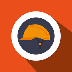 helmet protection industrial icon vector illustration design