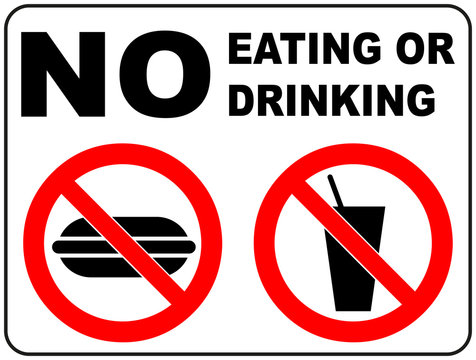 Prohibition Signs for Eating and Drinking