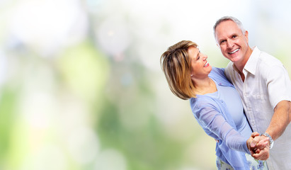 Obraz premium Happy dancing senior couple.