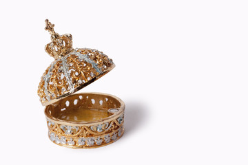  Beaty jewellery casket, box isolated on white