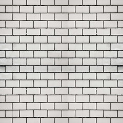 Grunge white brick wall background and texture with space.