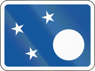 Road sign used in the African country of Botswana - The primary sign applies during night-time hours