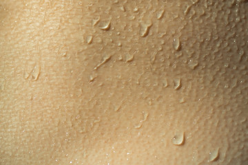 Wet human skin background