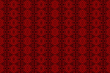 Illustration of red and black ornamental pattern